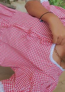 Cute Gingham Peplum Top