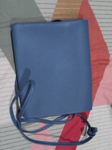 Cute Blue Crossbody Bag(New) with 2 zips