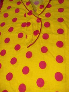 Yellow Polka Dot Kurti