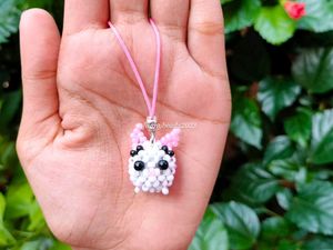 Cute Beaded Keychain Charms (Set of 4)