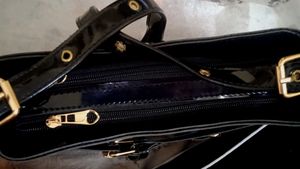 Chic Black Patent Hobo Bag