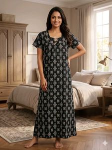 Comfortable Printed Nightgown