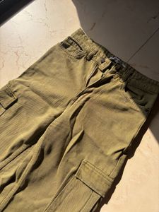 Corduroy Olive Green Cargo Pants