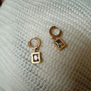 Anti-tarnish Bali Earrings - White