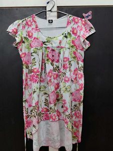 Floral Print Tunic Top