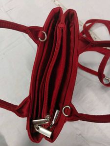 Bright Red Purse Bag for Ladies