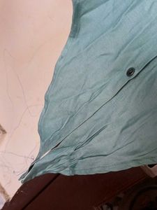 Stylish Mint Green Collared Button-Up Top