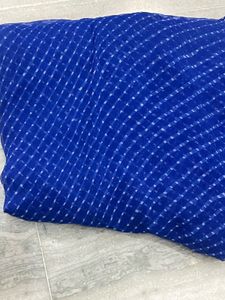 Blue Striped Dupatta &amp; Blouse Piece
