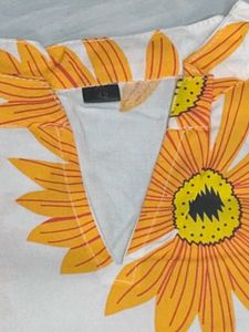 Xoxo White Kurta Pant with Floral Print