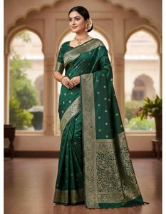 Elegant Green Silk Saree never used