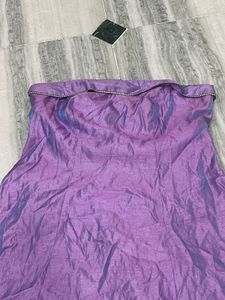 Elegant Lilac Halter Neck Dress