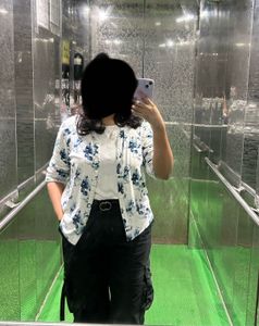 Floral Blue Print Shirt
