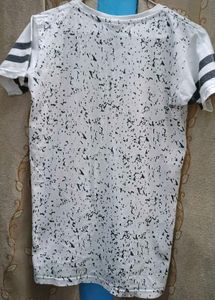 Cute Graphic Zip Neck T-Shirt