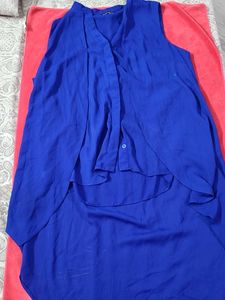 Royal Blue High-Low Tunic