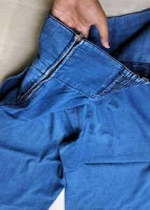 Flared Corset Look Denim