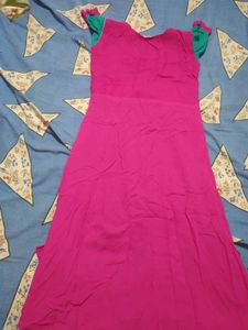 Elegant Pink &amp; Teal Kurta Set