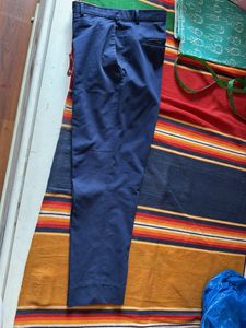 Zara Men's Navy Blue Trousers