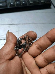 Skull with Wings Size Adjustable