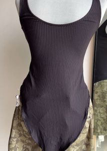 NEGATIVE Ribbed Lace-Up Bodysuit