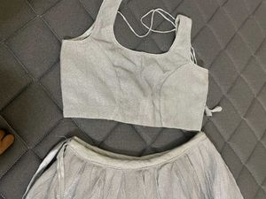 Sparkling Grey Lehenga Choli Set