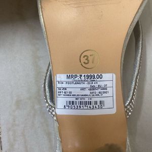 Sparkling Silver Thong Sandals