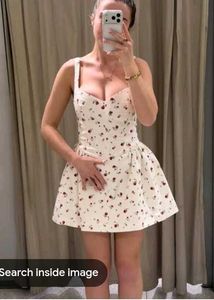 Zara White/Blue dress