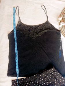 Cute Black Polka Dot Pajama Set