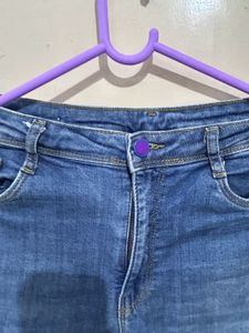 High-Waisted Slim Jeans Size 30