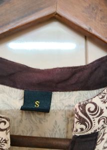 Beige N Brown Kurti