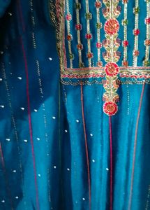 Peacock colour sharara suit with dupatta