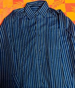 Classic Blue Striped Men's Shirt