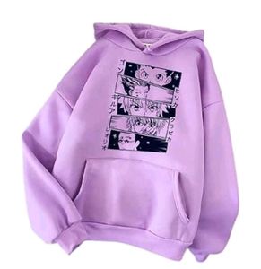 Purple Fleece Winter Anime Hoodie
