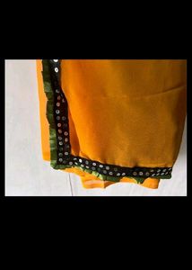 Vibrant Ombre Saree with Embellished Border