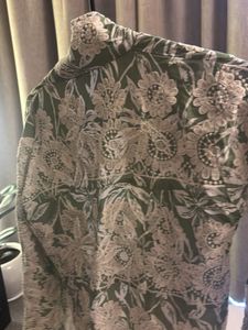 boutique Green Floral Print top/ jacket