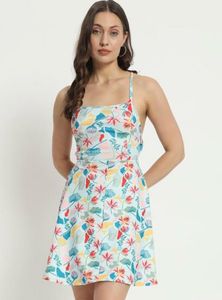 Chic Floral Print Mini Dress