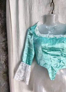 Elegant Lace Trim Corset Top