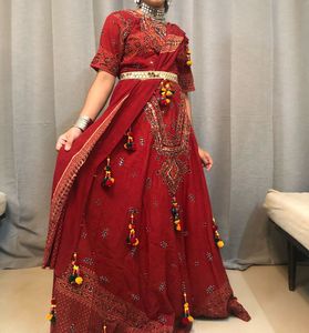 Vibrant Red Navratri Lehenga Choli