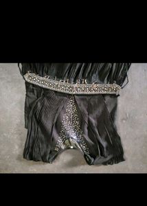 Elegant Black Embellished Ethnic Gown