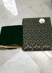 Designer Floral Print Dress Material with Dupatta