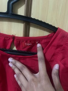 Red Ruffle Top- 38