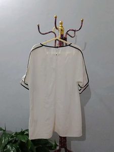 White Tunic with Black Trim