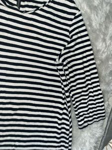 Striped A-line Dress