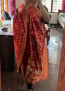 Red Silk Duppatta