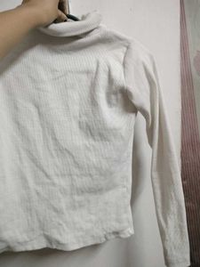 Ribbed Turtleneck Long Sleeve Top