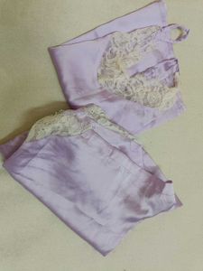 Lilac Lace Trim Pajama Set