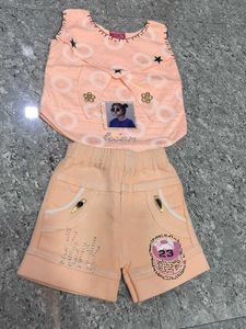Cute Peach Baby Girl Outfit
