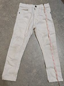 Zara Original White Denim Casual Pants