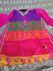 Colorful Embroidered Kurta