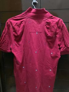 Nautica Men's Red Sailboat Polo Shirt