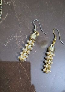 Pearl &amp; Gold Beaded Jewelry Set